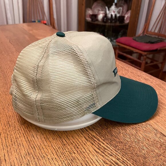Men's Simplot Grower Solutions Snapback Green/Tan Mesh Backed Trucker Hat Cap - Picture 5 of 10
